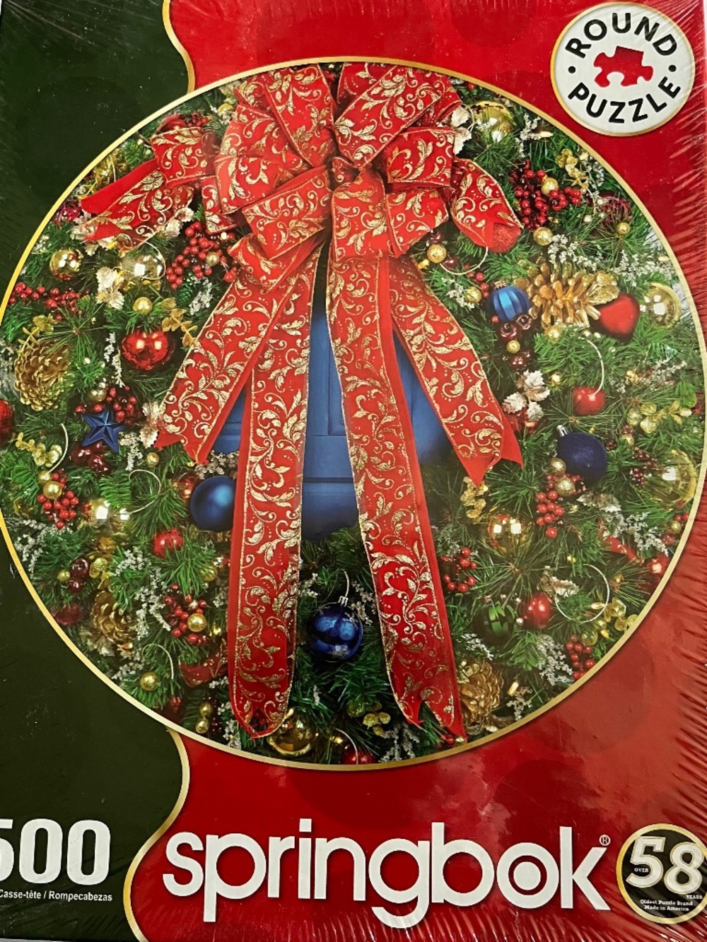 500 Pc Round Puzzle Christmas